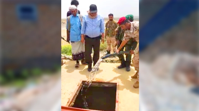 بئر ارتوازية في جبل العر على ارتفاع 2240 مترًا تشهد على إرادة لا تعرف المستحيل 